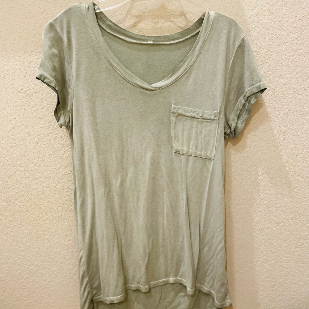 Green V-Neck Shirt, size M